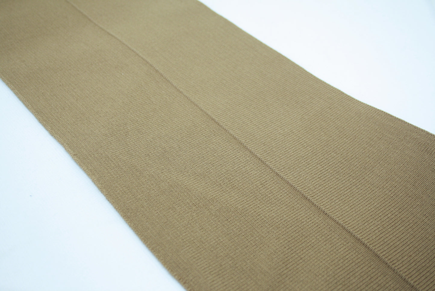 Bord-cote beige camel en coton et elasthanne cote 1/1