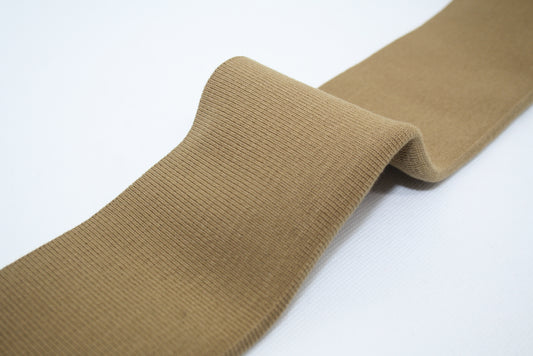 Bord-cote beige camel en coton et elasthanne cote 1/1
