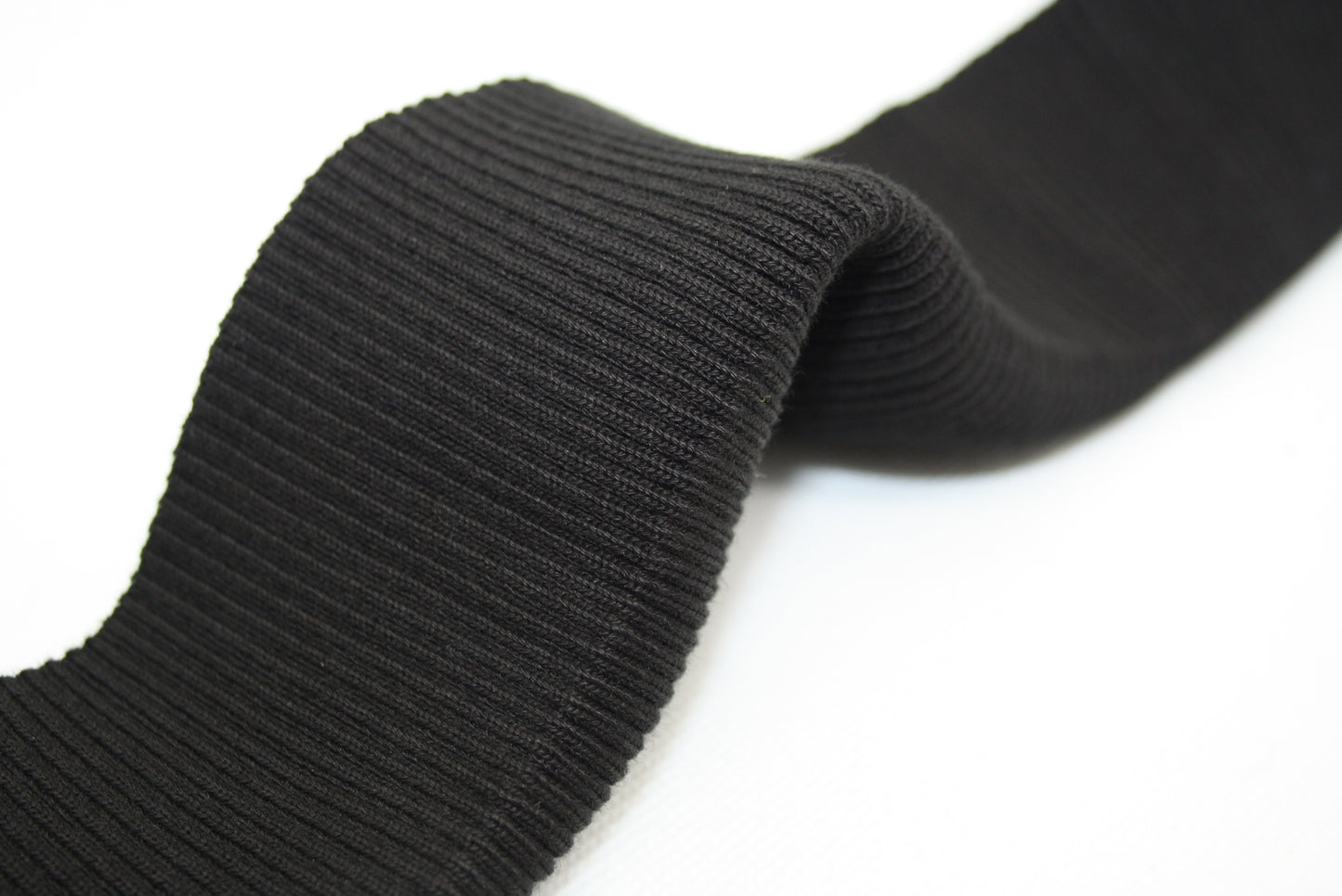 Bord-cote noir en coton et elasthanne cote 2/1