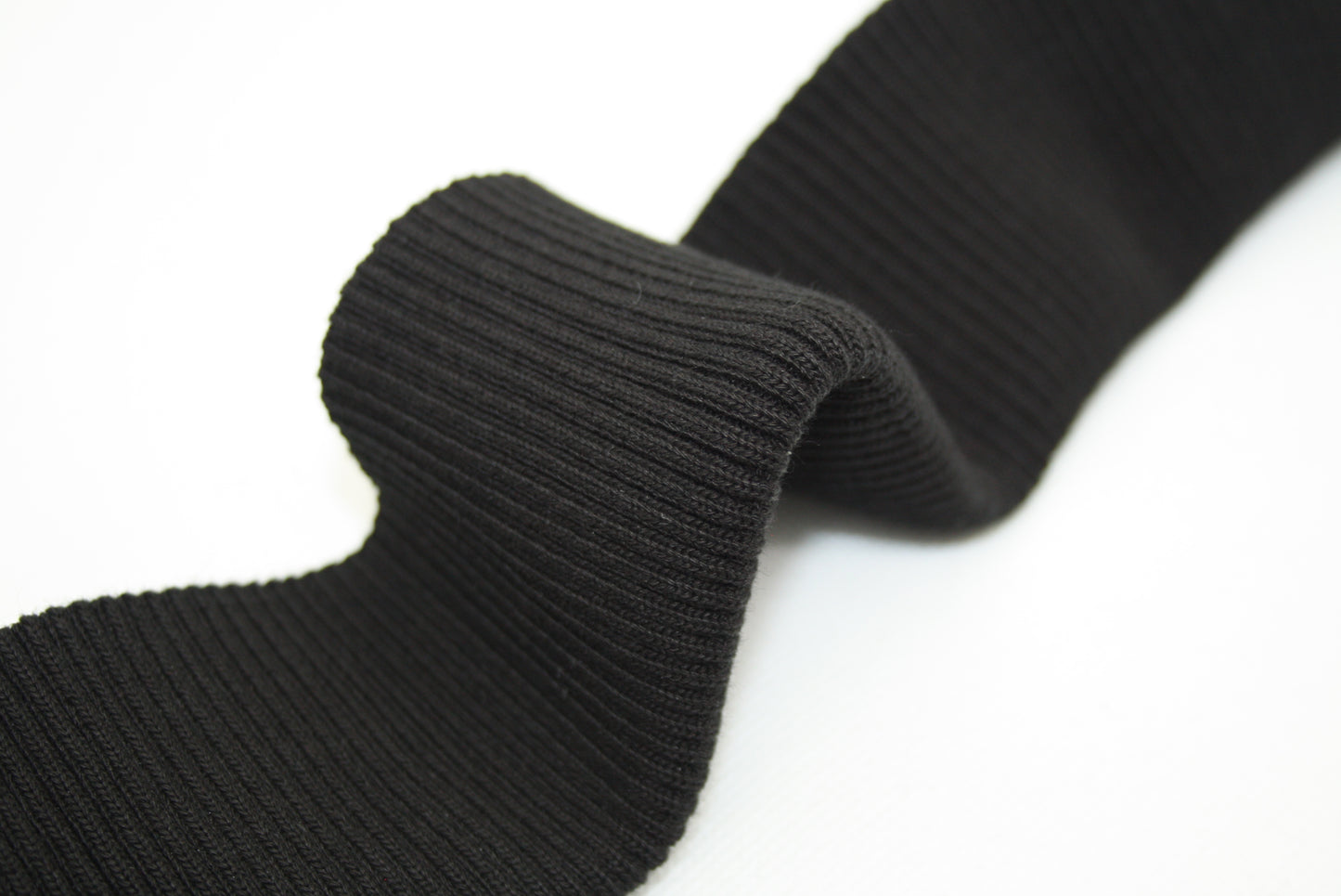Bord-cote noir en coton et elasthanne cote 2/1