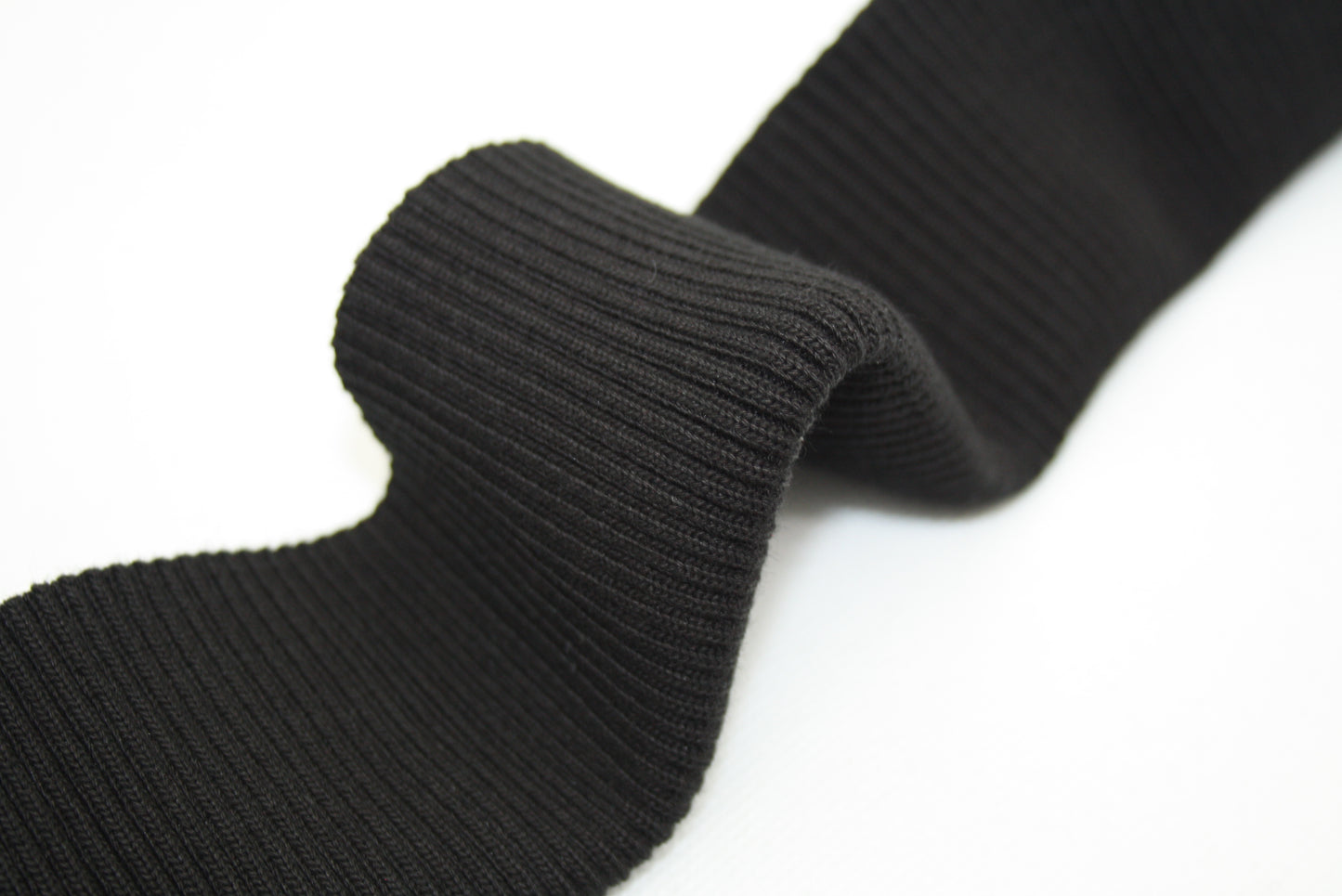 Bord-cote noir en coton et elasthanne cote 2/1
