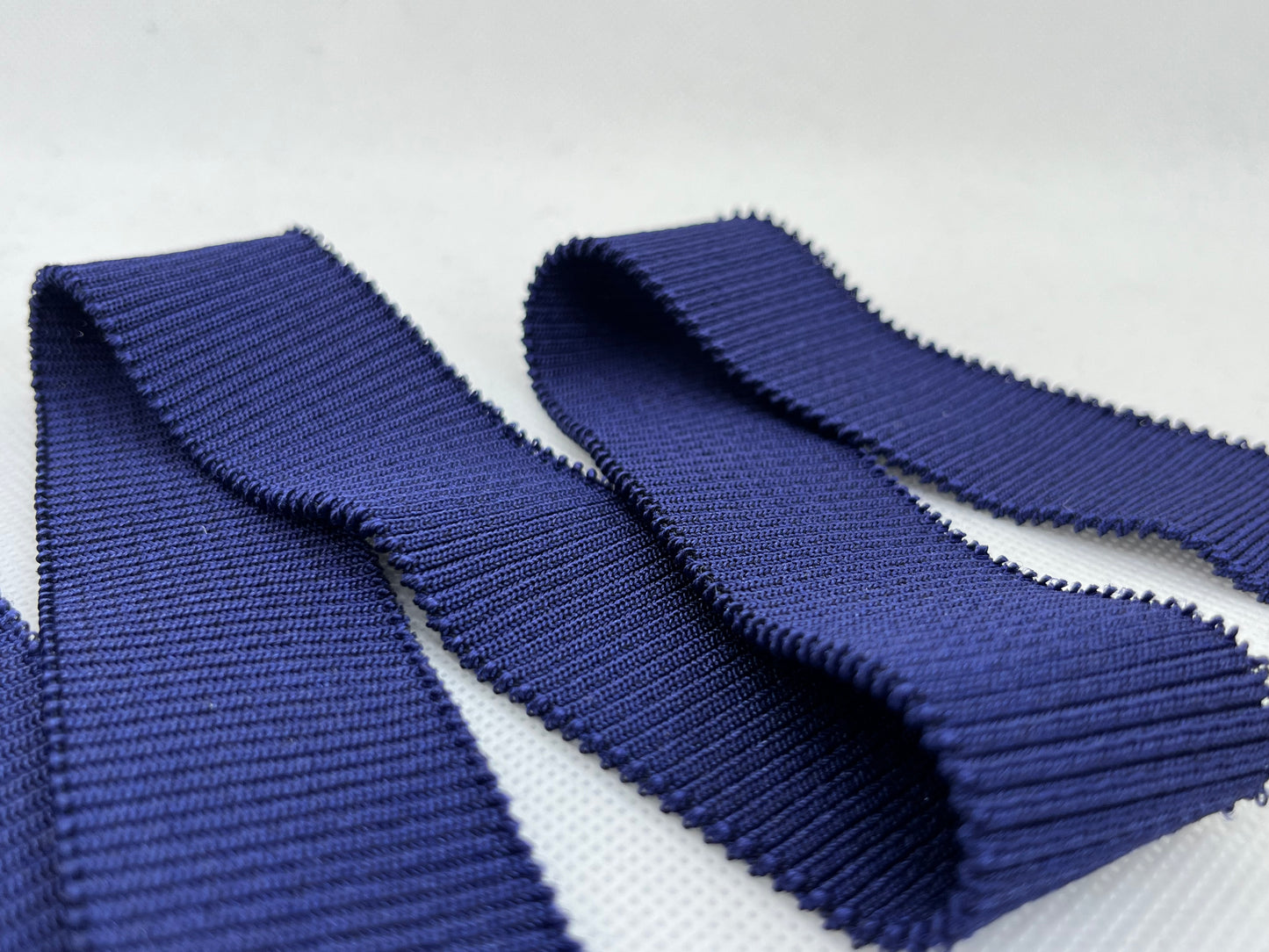 Bord-côte bleu uni (3cm)
