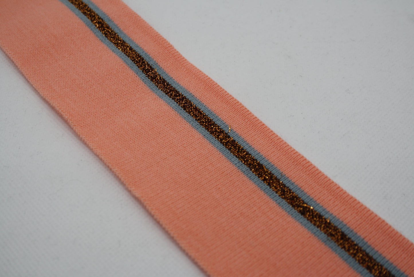 Bord - cote raye en coton et elasthanne cote 1/1 rayure lurex