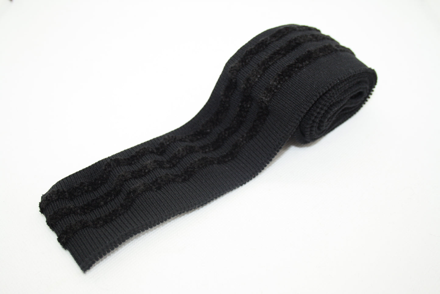 Bord-cote raye en polyamide et elasthanne cote 1/1