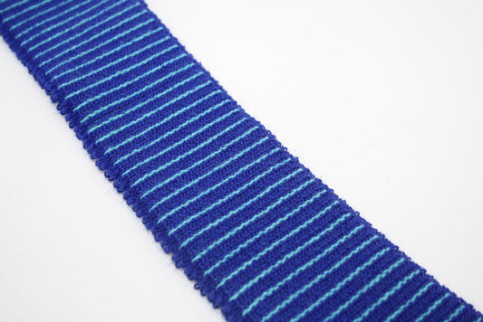 Bord-cote maille anglaise bicolore en acrylique et elasthanne