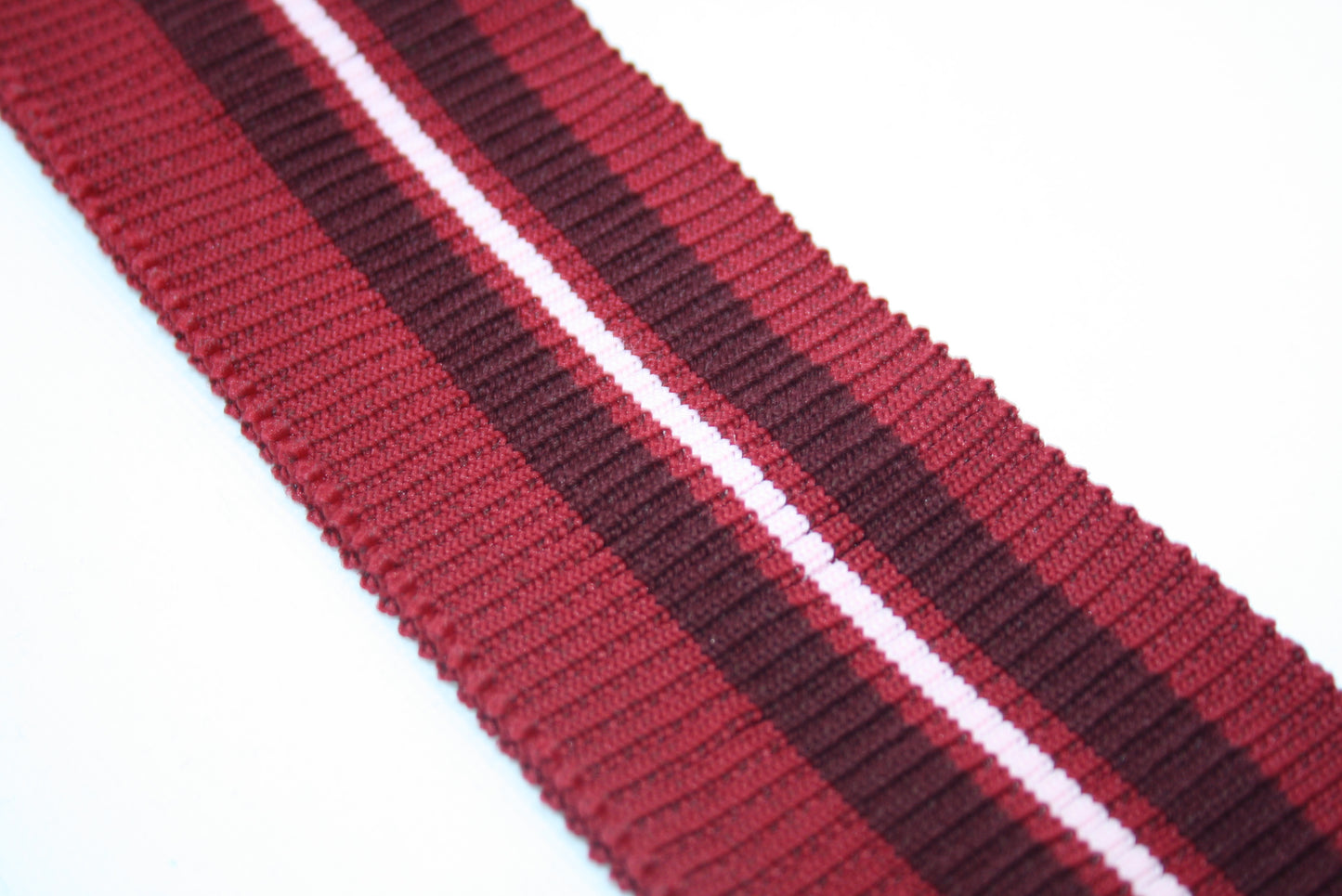 Bord-cote raye en polyester et elasthanne rayures en acrylique laine cote 2/1