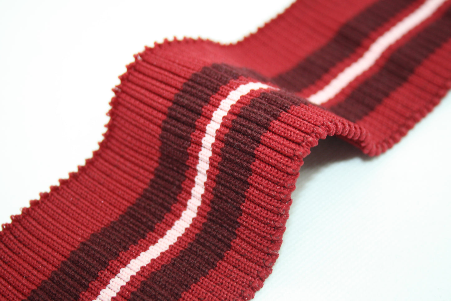 Bord-cote raye en polyester et elasthanne rayures en acrylique laine cote 2/1