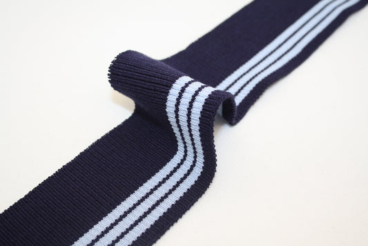 Bord-cote raye en viscose elasthanne cote 2/1