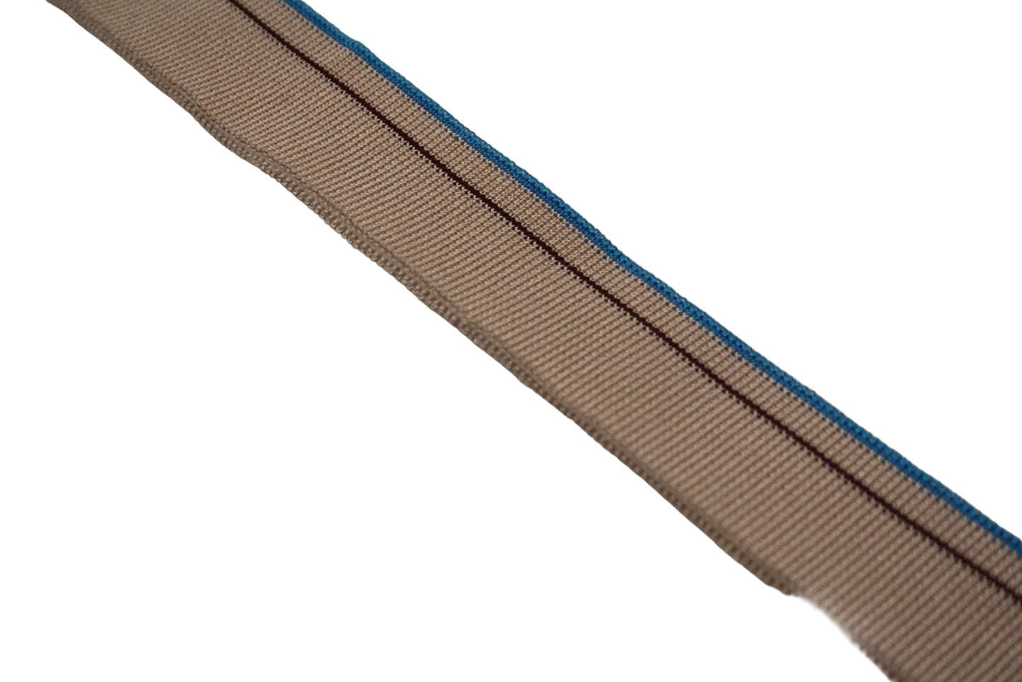 Bord-cote raye en polyester brillant et elasthanne cote 1/1