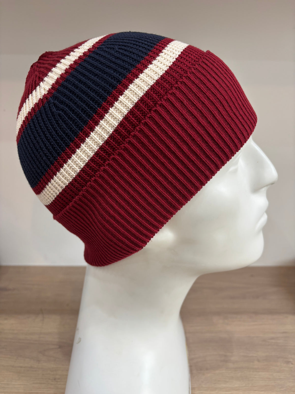 Bonnet rayé en coton