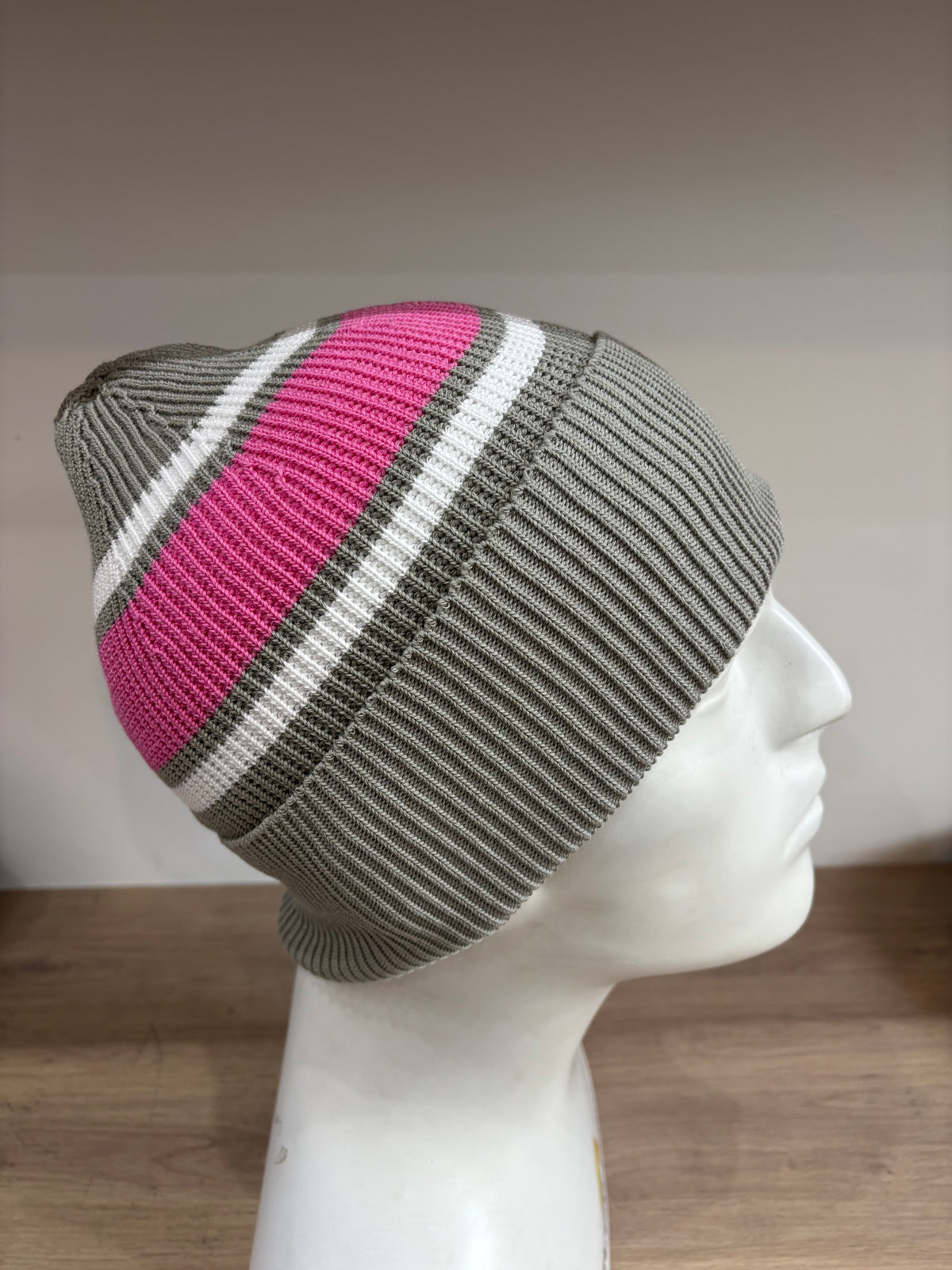 Bonnet rayé en coton