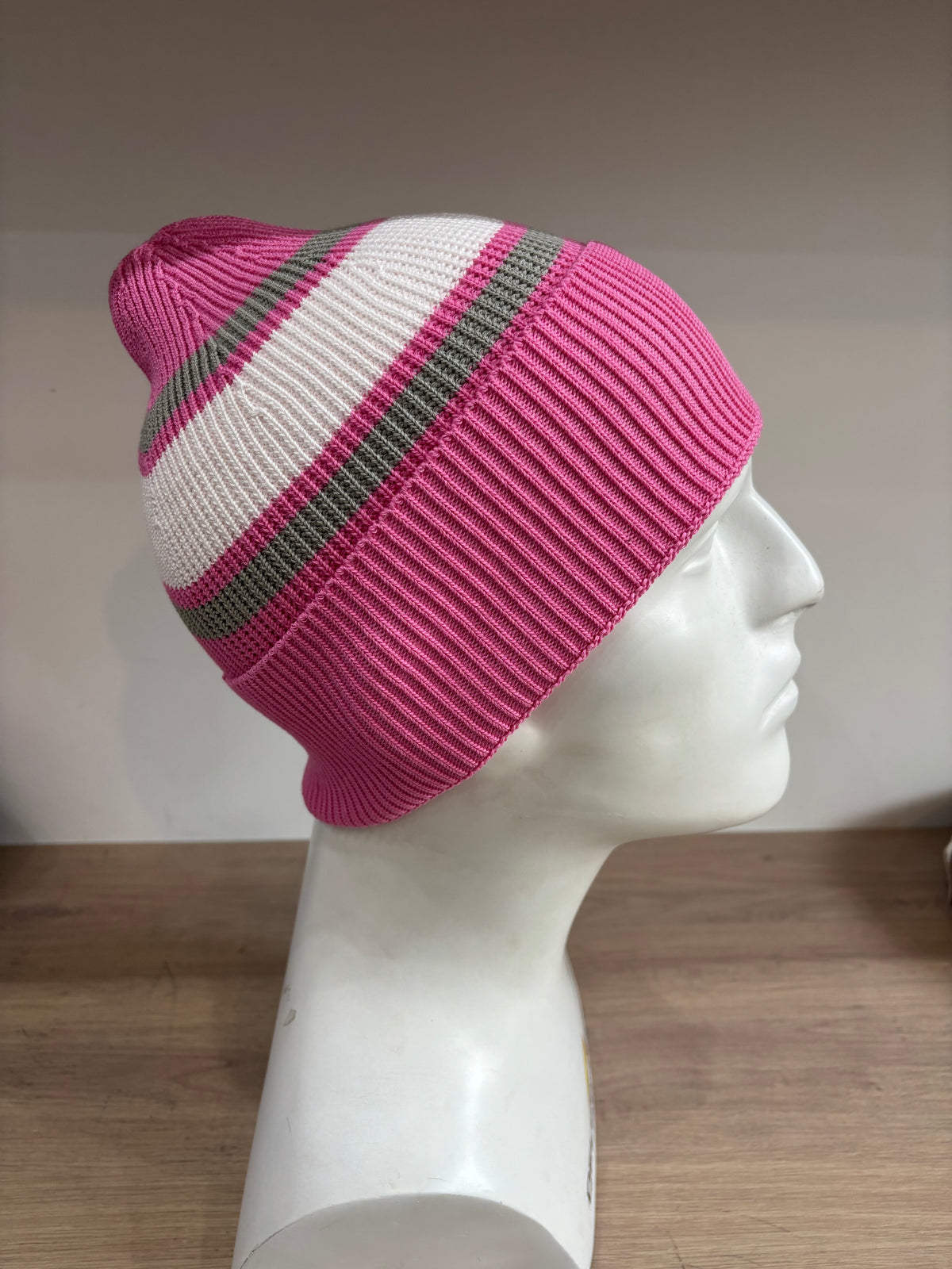 Bonnet rayé en coton