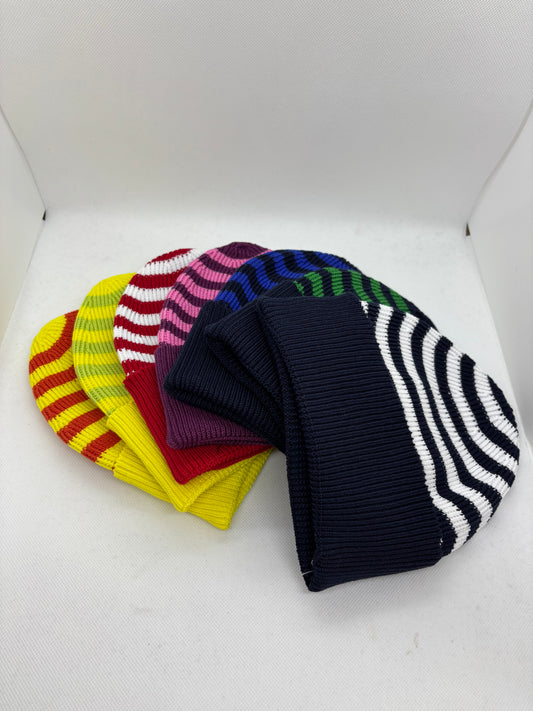 Bonnet rayé en coton