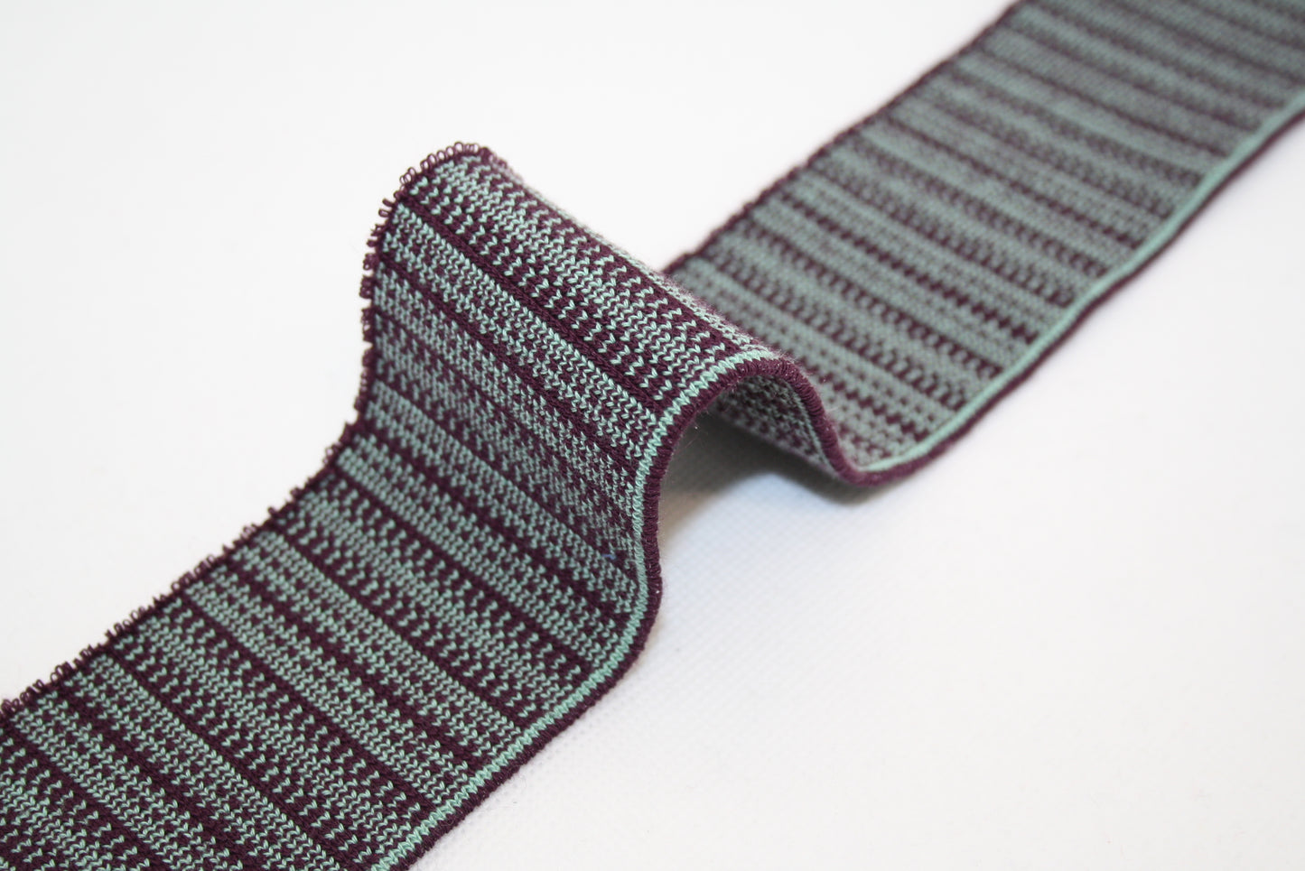Bord-cote bicolore avec effet zip en coton et elasthanne cote 1/1