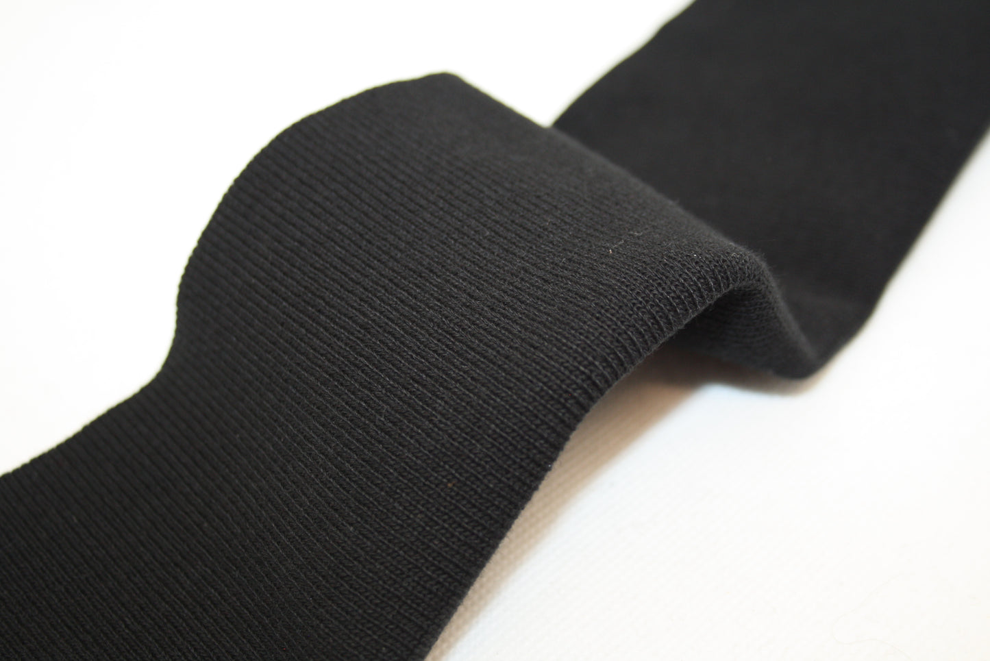 Bord-cote noir en coton et elasthanne cote 1/1