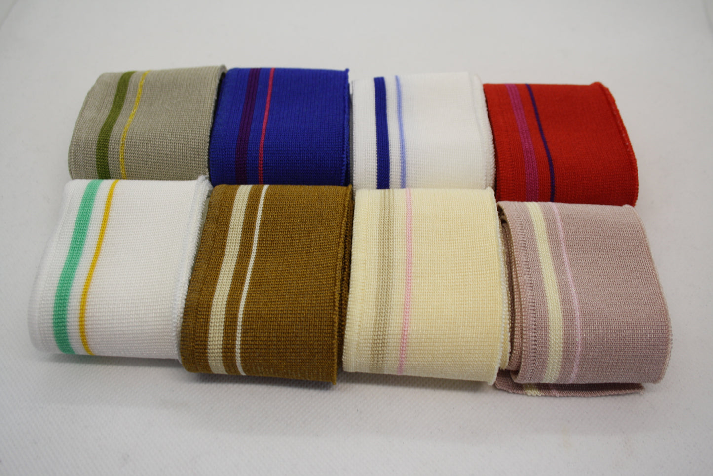 Bord-cote raye en polyester brillant cote 1/1