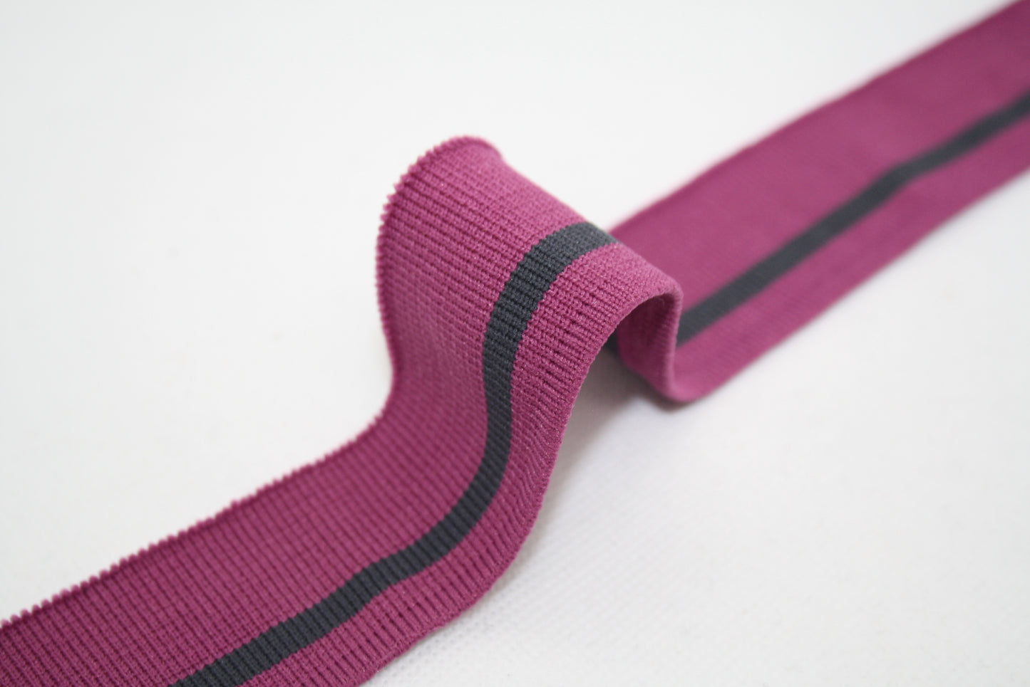 Bord-cote raye en polyamide et elasthanne cote 1/1