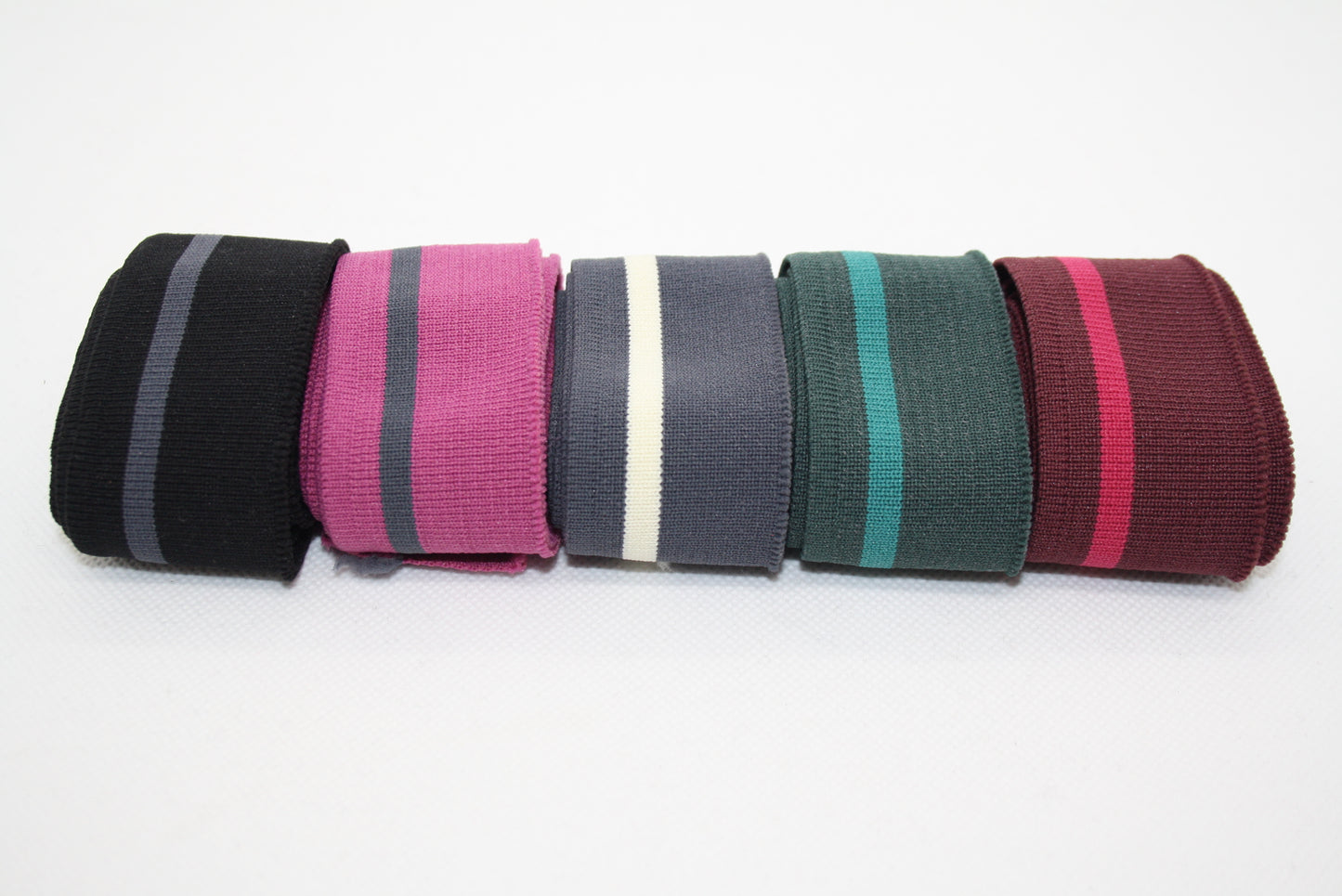 Bord-cote raye en polyamide et elasthanne cote 1/1