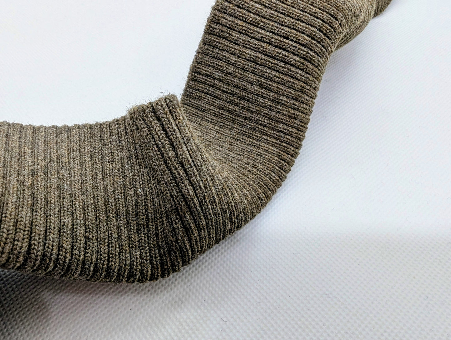 Bord-côte marron en coton et élasthanne