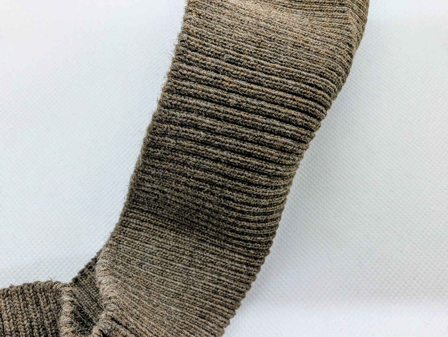 Bord-côte marron en coton et élasthanne