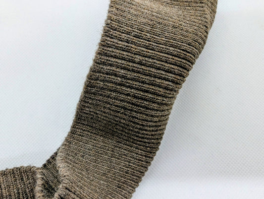 Bord-côte marron en coton et élasthanne